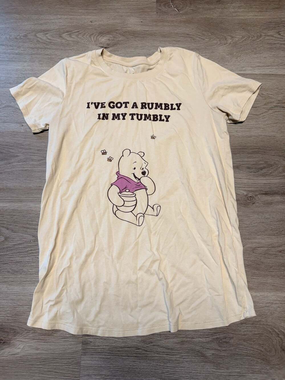 Winnie the Pooh Women's Maternity Graphic Tee with Short Sleeves